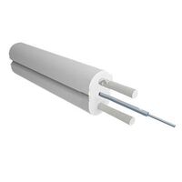 Кабель оптический FTTH, 1 волокно G.657, 0.5 кН, несущий элемент 2*0,4мм FRP прутка, белый (FTTH1-1-W)