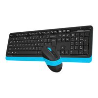 Комплект (клавиатура +мышь) A4Tech Fstyler FG1010 беспроводной, мультимедийный, USB, черный/ синий (FG1010 BLUE)