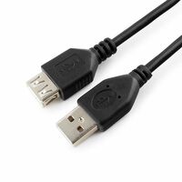 Кабель удлинитель USB2,0 Gembird/ Cablexpert 1,8м, черный (CCF-USB2-AMAF-6) пакет Кабель удлинитель USB2,0 Gembird/ Cablexpert 1,8м, черный (CCF-USB2-AMAF-6) пакет