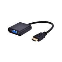Переходник HDMI - VGA Gembird/ Cablexpert 0,15м, V1.4, черный (A-HDMI-VGA-04)  пакет