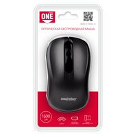 Мышь Smartbuy ONE 378 оптическая, беспроводная, USB, офисная, черный (SBM-377AG-K)