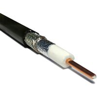 Кабель коаксиальный RG-6U, CU, 64%, 75 Ом, внешний, бухта 100м., черный, Rexant (01-2222)