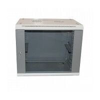 Шкаф настенный телекоммуникационный 19" 09U, Ш600xВ465xГ600, передняя дверь - стекло, серый (ШТН-9U)