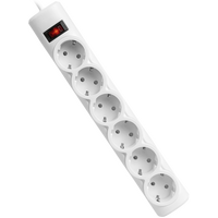 Сетевой фильтр 3 м Defender DFS, 10 А, 2200 Вт, 6 розеток, белый (99490)