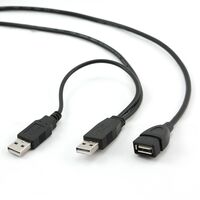 Кабель удлинитель Gembird USB Type A [П] - USB Type A [М] 1,8м, , черный (CCP-USB22-AMAF-6) пакет.
