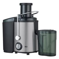 Соковыжималка центробежная BQ J1000 черный/ серебристый (900 Вт; скоростей - 2; корпус: сталь/ пластик; объем для сока - 1500 мл)
