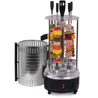 Шашлычница BQ BBQ1000 серебристый/ черный (1000 Вт, количество шампуров - 5, корпус: металл, макс. температура - 240°)