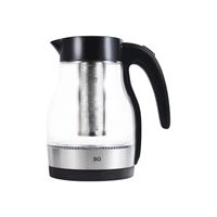 Чайник электрический BQ KT2046G серебристый/ черный (2200 Вт, объем - 1.7 л, корпус: стеклянный)