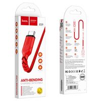 Кабель USB HOCO X59 Victory (Type-C, 1м, пластик, Красный)