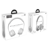 Проводные наушники HOCO W21 Graceful charm, накладные, jack 3.5 mm. серый (6931474708298)