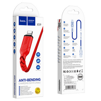 Кабель USB HOCO X59i Victory (Lightning, 1м, плетеный, Красный)