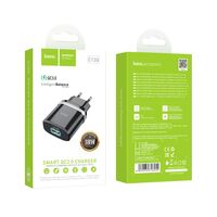 Сетевое зарядное устройство HOCO C12Q (1xUSB, 3А+Черный)