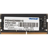 Модуль памяти SO-DIMM DDR4 4Гб 2666МГц Patriot  1.2 В (PSD44G266681S) Модуль памяти SO-DIMM DDR4 4Гб 2666МГц Patriot  1.2 В (PSD44G266681S)