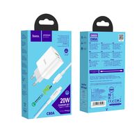 Сетевое зарядное устройство HOCO C80A Rapido (Type-C, 3.1А+Lightning.Белый)