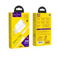 Сетевое зарядное устройство HOCO C80A Rapido (USB, 3.1А+Type-C.Белый)