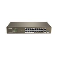 Неуправляемый POE-коммутатор 18 портов Tenda TEF1118P-16-150W ( 16x100Мбит/ с 2x1Гбит/ с, 1хRJ45/ SFP, 16xPOE, PoE‑бюджет 130 Вт) корпус - металл Неуправляемый POE-коммутатор 18 портов Tenda TEF1118P-16-150W ( 16x100Мбит/ с 2x1Гбит/ с, 1хRJ45/ SFP, 16xPOE, PoE‑бюджет 130 Вт) корпус - металл