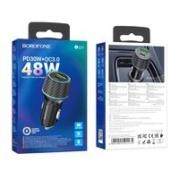 АЗУ Borofone BZ21 Brilliant 48W (1xUSB, 1xType-C, PD30W, черный)