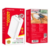 Внешний аккумулятор 40000mAh Borofone BJ33C Creed, USB x2, Type-C x1 PD30W, QC3.0, белый