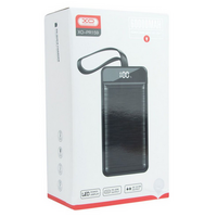 Внешний аккумулятор 60000mAh -XO- PR159, USB x3, Type-C PD20 x2, QC3.0, дисплей, пластик, черный