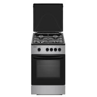 Плита газовая Kraft KF-FSK5301GS серый (конфорок - 4, духовка газовая, сталь)