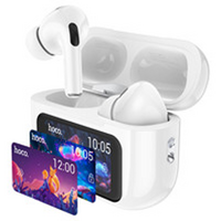 TWS наушники HOCO EW72 Soar true, внутриканальные, шумоподавление, микрофон, дисплей, белый (6942007629829)