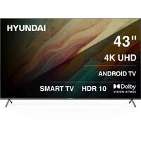 Телевизор 43" Hyundai H-LED43BU7009 Smart TV, 4K Ultra HD, 60 Гц, HDMI х3, USB х2, чёрный Телевизор 43" Hyundai H-LED43BU7009 Smart TV, 4K Ultra HD, 60 Гц, HDMI х3, USB х2, чёрный