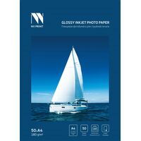 Фотобумага NV Print, А4, 180 гр/ м2, 50л, NVP-180GlA4s50, глянцевая, односторонняя, для струйной печати Фотобумага NV Print, А4, 180 гр/ м2, 50л, NVP-180GlA4s50, глянцевая, односторонняя, для струйной печати