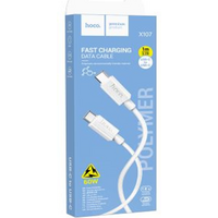 Кабель HOCO X107 Favor 60W (Type-C/ Type-C, 1м, пластик, белый)