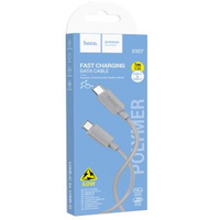 Кабель HOCO X107 Favor 60W (Type-C/ Type-C, 1м, пластик, серый)