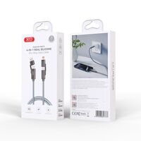 Кабель USB/ Type-C -XO- NB275 Zinc (Lightning/ Type-C, 1м, силиконовый, серый)