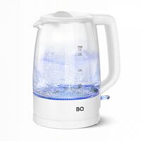 Чайник электрический BQ KT1839G белый (2200 Вт, объем - 1.7 л, корпус: стекло/ пластик)