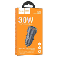 АЗУ HOCO Z57A Glorious (1xUSB, 1xType-C, 3А PD30W+QC3.0, темно серый металлик)