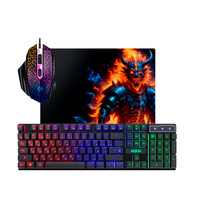 Комплект (клавиатура +мышь +коврик) Defender Alion GS-987 проводной, игровой, USB, черный (52987)