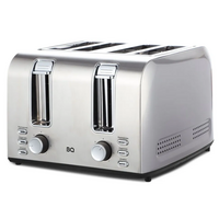 Тостер BQ T2001 серебристый (1500 Вт, количество обжаривания - 7)