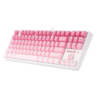 Клавиатура Redragon Cass, беспроводная, игровая, USB, с подсветкой, розовый/ белый, кабель 1,8 м (71878)