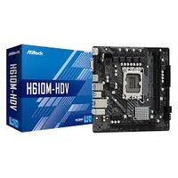 Материнская плата ASRock LGA1700: H610M-HDV  [H610, 2хDDR4, 1хPCIEx16, 1хPCIEx1, 4хSata3, 1хM.2, 2хUSB3, 4хUSB2, D-Sub, HDMI, DP, microATX]