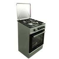 Плита комбинированная MIU UNO 51S серая (ГК конфорок, э/ поджиг конф., духовка электро, решетки - лама)