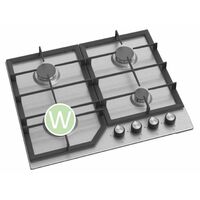 Газовая варочная панель Kraft KF-HV6021ХW нержавеющая сталь (конфорок - 4 шт, панель - нержавеющая сталь, Wok - есть)