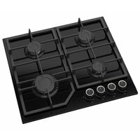 Газовая варочная панель Kraft KF-HV6325B черный (конфорок - 4 шт, панель - эмалированная сталь)