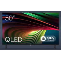 Телевизор 50" TUVIO TQ50UFGHH11 QLED, YaOS, 4K Ultra HD, 60 Гц, Голосовой пульт, HDMI х3, USB х2, темно серый