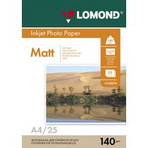 Фотобумага Lomond матовая, А4, 140 г/ м2, 25 л, для струйной (0102073)
