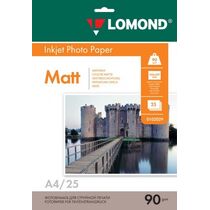 Фотобумага Lomond матовая, А4, 90 г/ м2, 25 л, для струйной (0102029)