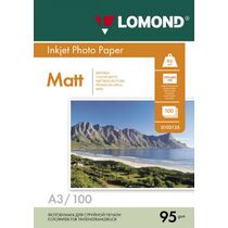 Фотобумага Lomond матовая, А3, 95 г/ м2, 100 л, для струйной (0102129)