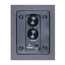 Акустическая система Sven 2.0 SPS-619 20W, mini Jack 3.5 мм, черный/ золотистый (SV-0120619GD)