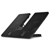 Подставка для ноутбука Deepcool U PAL (U-PAL) 15.6"390x280x27.5мм 26.3дБ 1xUSB 2x 140ммFAN 765г пластик ABS черный