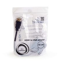 Переходник HDMI - VGA + Jack3.5 аудиовыход 0,15м, Gembird/ Cablexpert (A-HDMI-VGA-03)