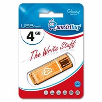 Флеш-накопитель Smartbuy 4Gb USB2.0 Glossy Оранжевый (SB4GBGS-Or)