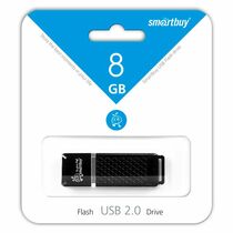 Флеш-накопитель Smartbuy 8Gb USB2.0 Quartz Черный (SB8GBQZ-K)