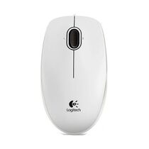 Мышь Logitech B100 оптическая, проводная, USB, белый (910-003360)