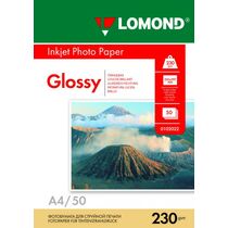 Фотобумага Lomond глянцевая, А4 (210x297мм), 230 г/ м2, 50 л, для струйной (0102022)